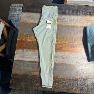 Nike Gray Leggings with Yellow Accent